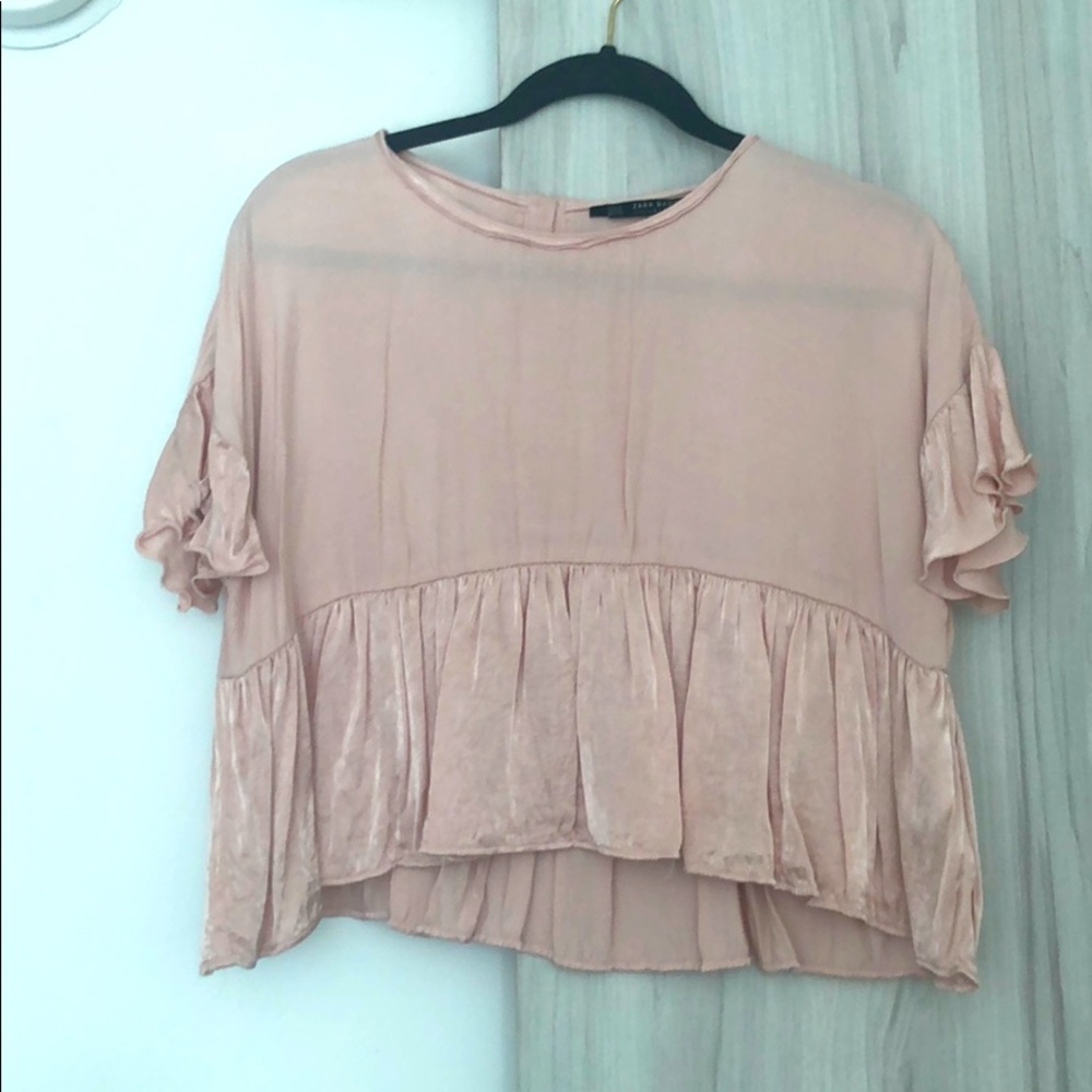 Zara pink crop top
